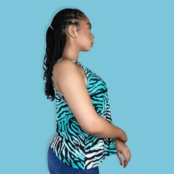 Turquoise Tiger Print Cami - Picture 4 of 5
